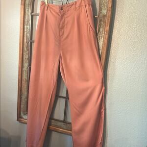 Vigoss Wide Leg Pants | Pastel Coral | Size 32 | East Coast Chic